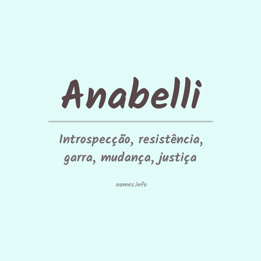 Significado do nome Anabelli