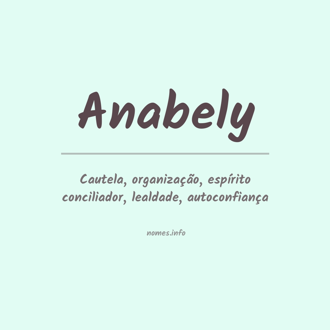 Significado do nome Anabely