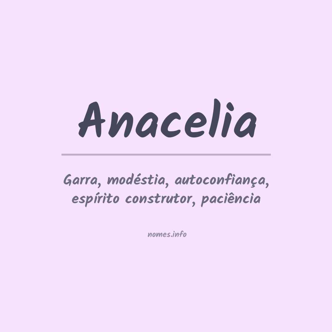 Significado do nome Anacelia