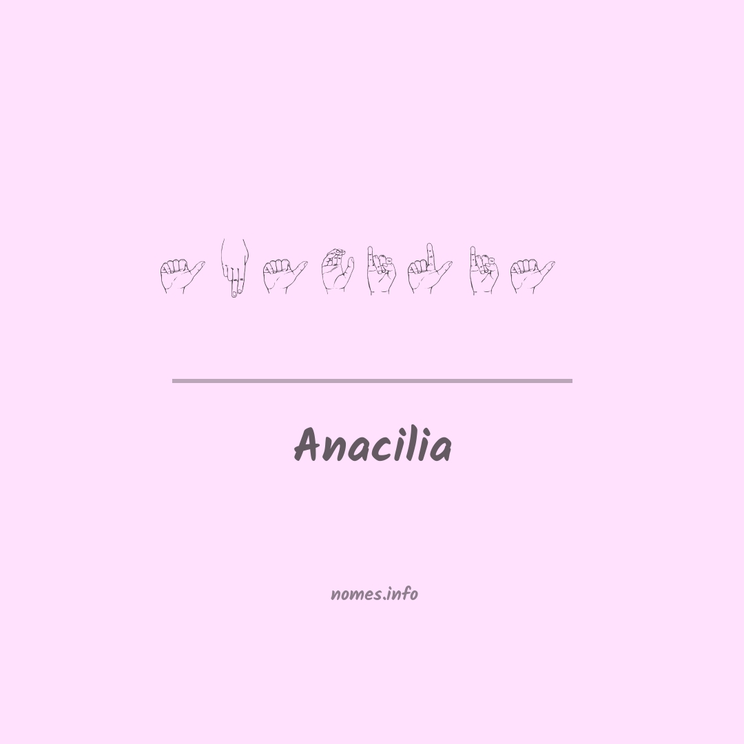 Anacilia em Libras