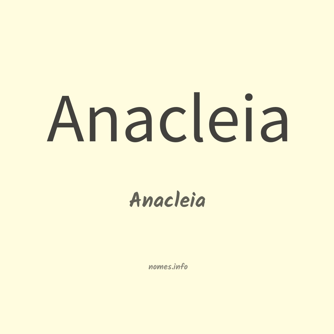 Anacleia em chinês