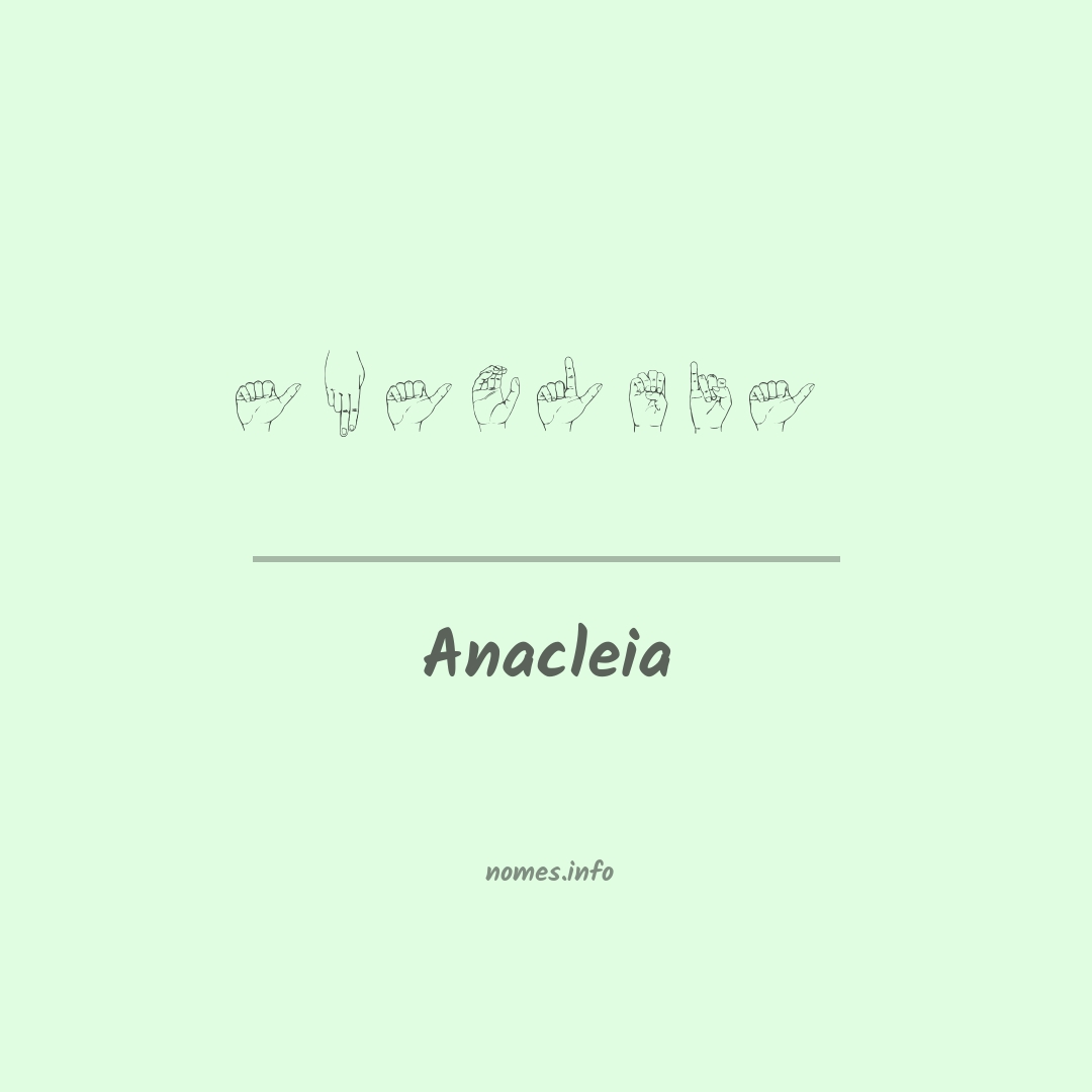 Anacleia em Libras