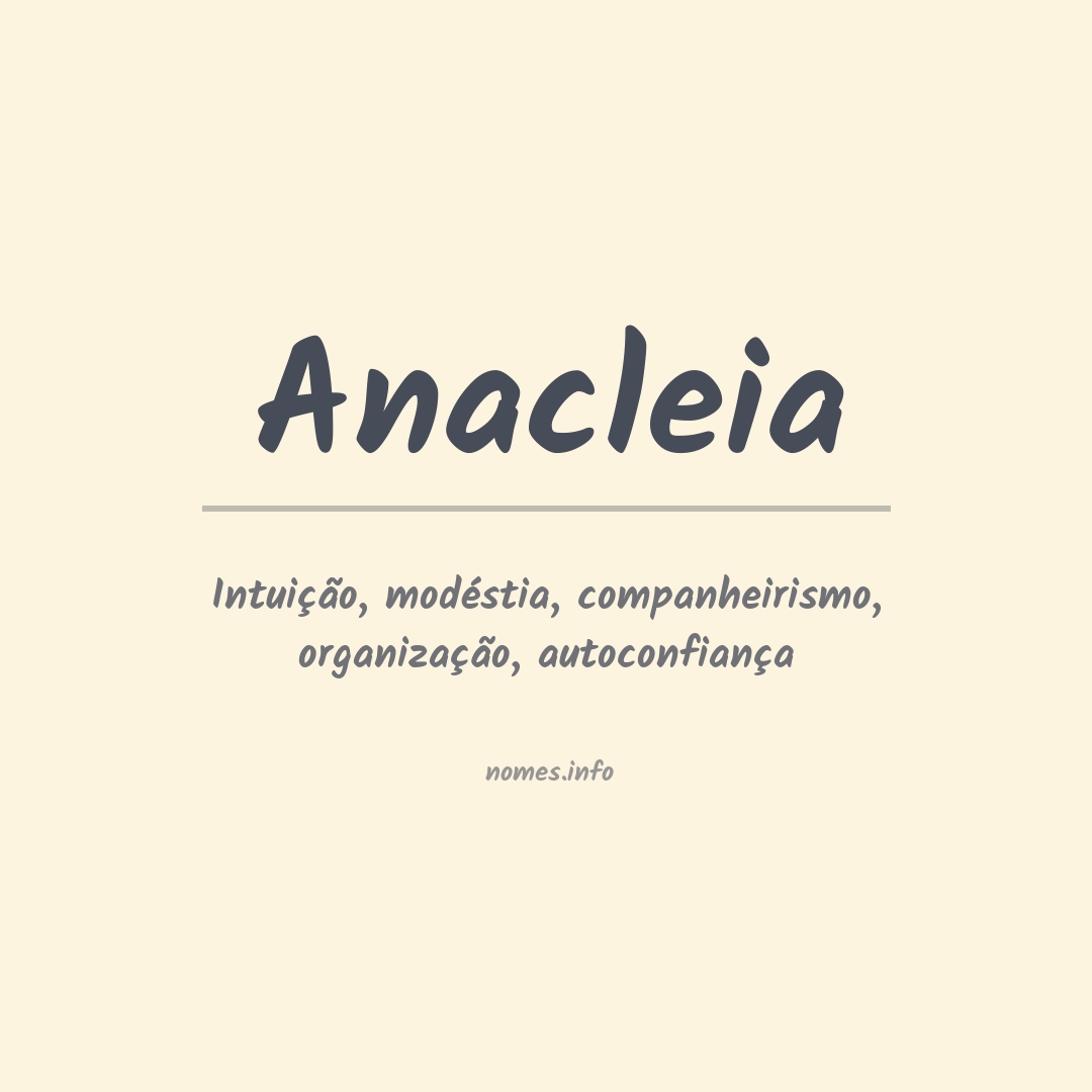 👪 → Qual o significado do nome Anaclair?