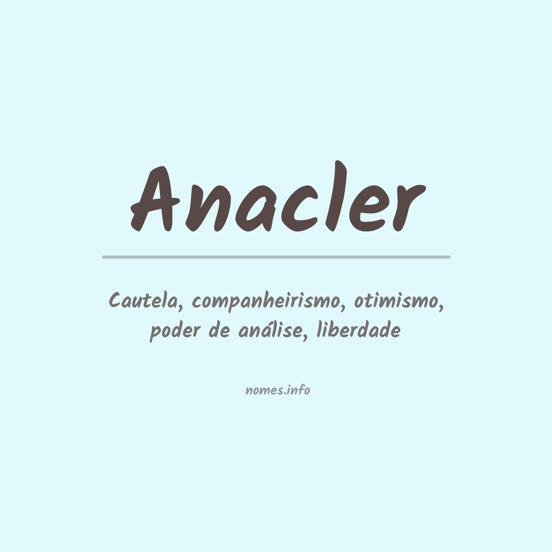 Significado do nome Anacler