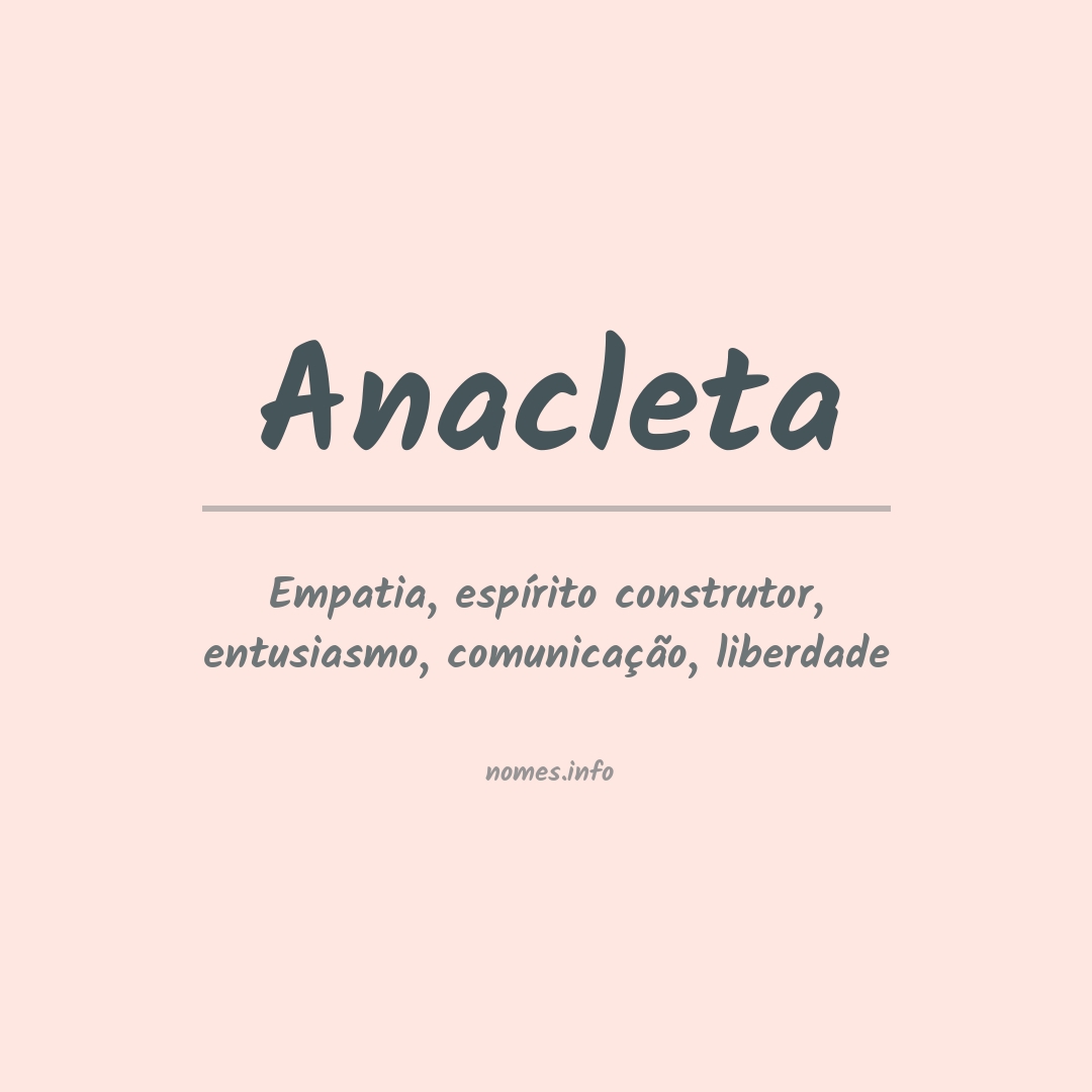 Significado do nome Anacleta