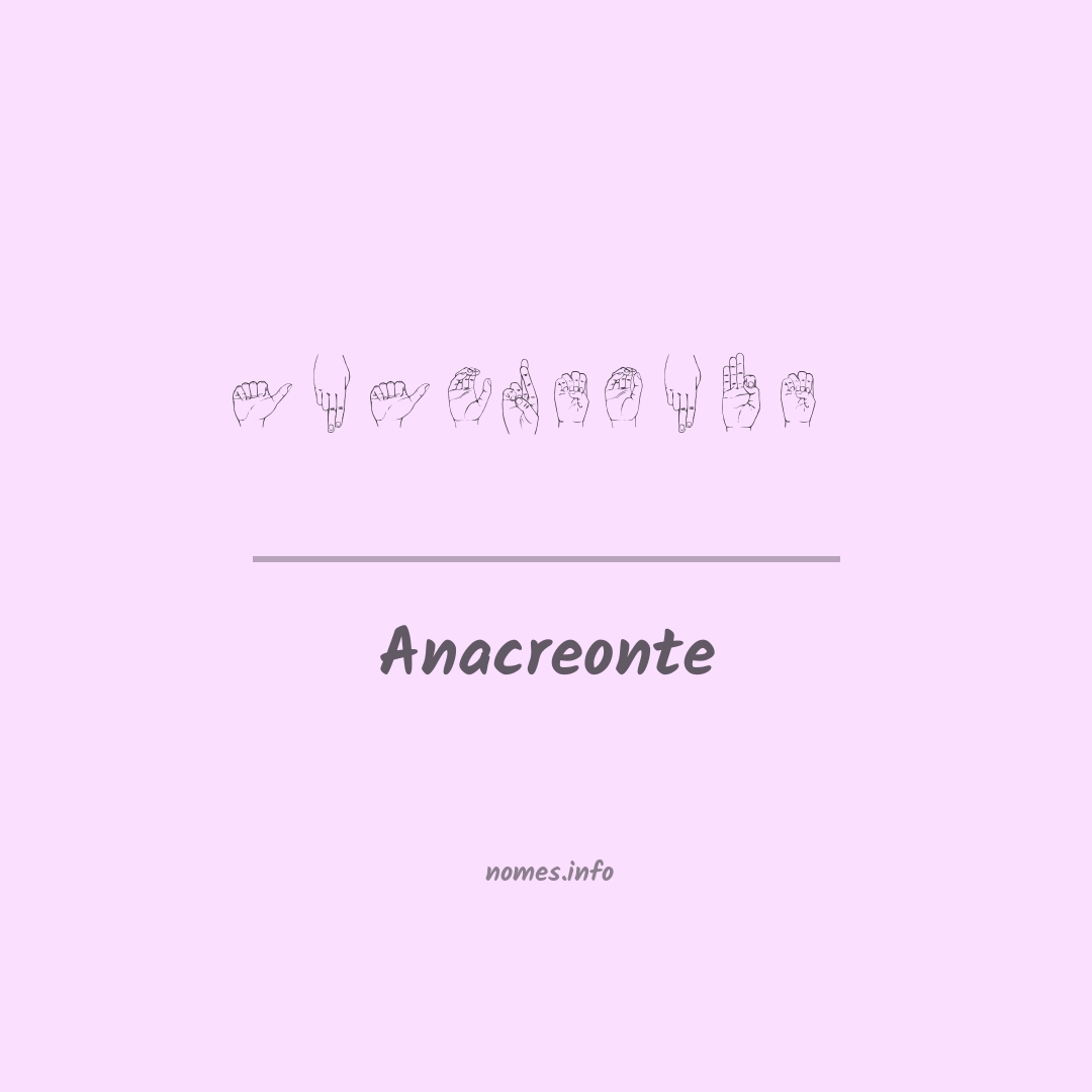 Anacreonte em Libras