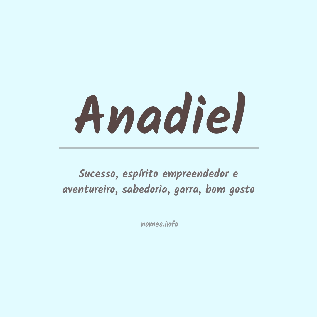 Significado do nome Anadiel