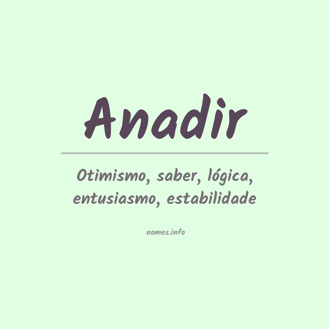 Significado do nome Anadir