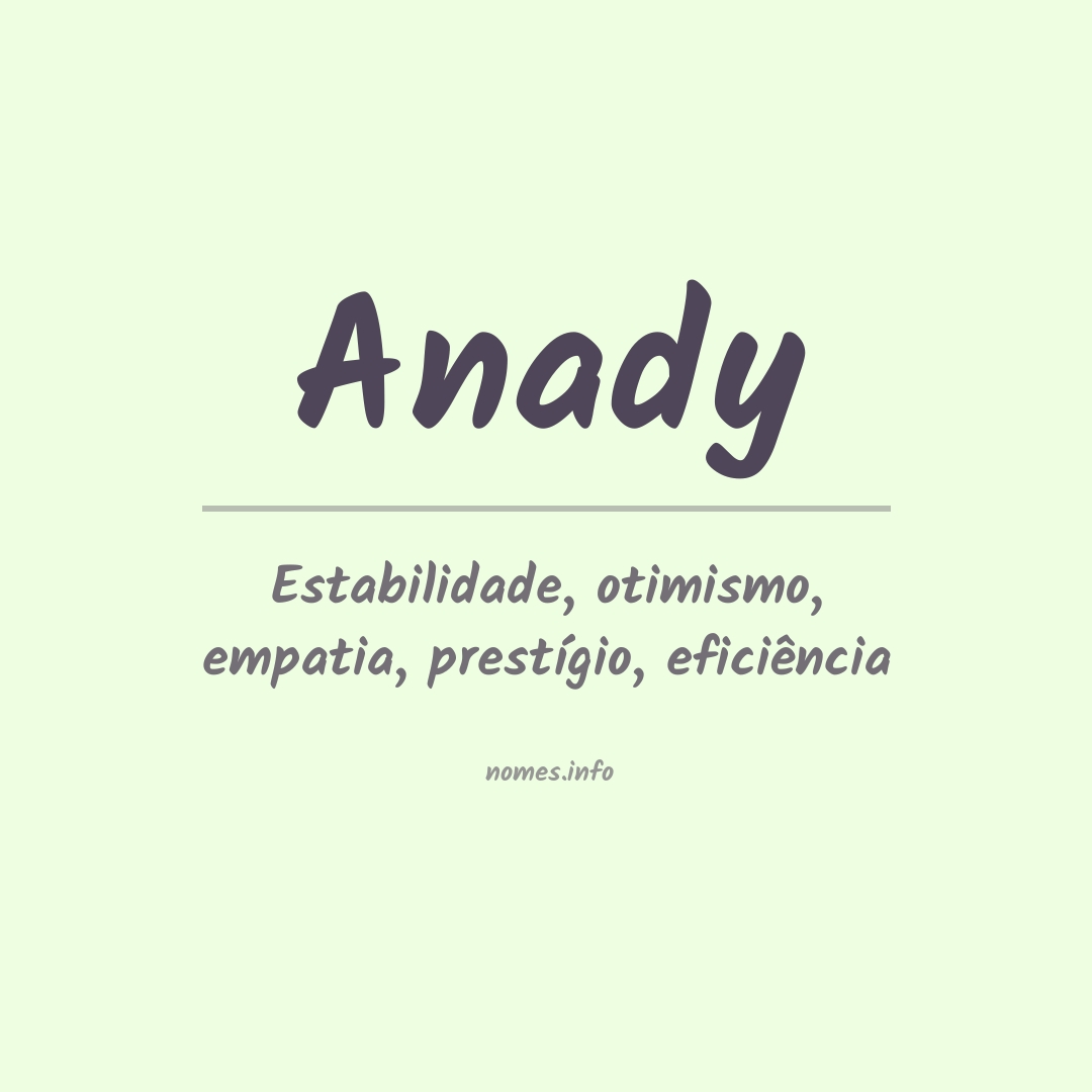 Significado do nome Anady