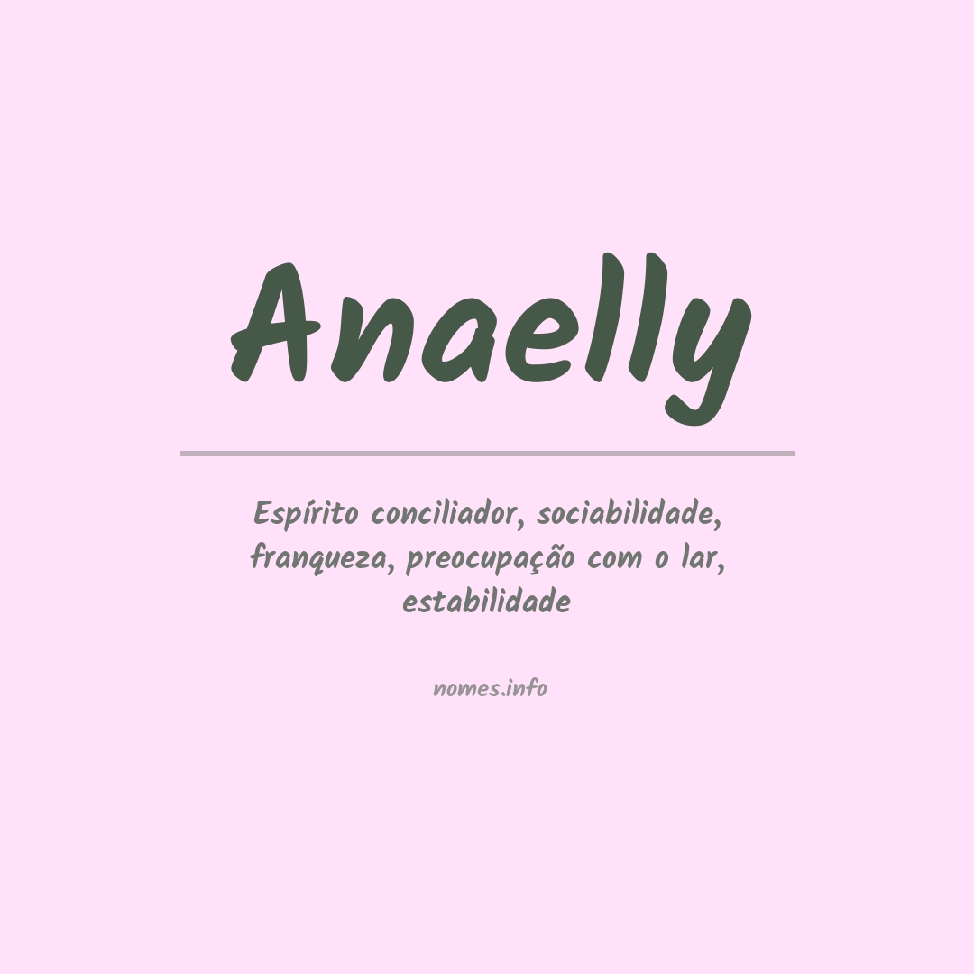 Significado do nome Anaelly