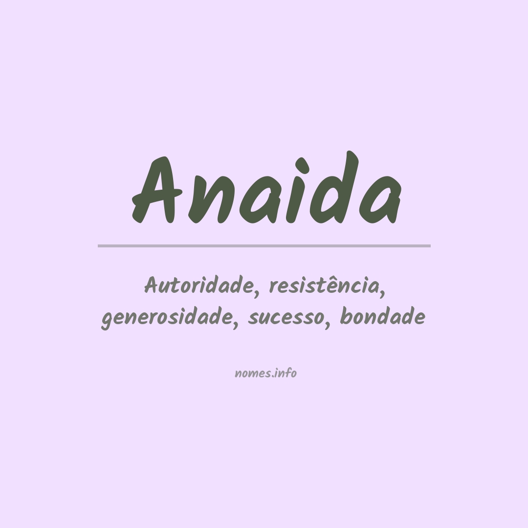 Significado do nome Anaida
