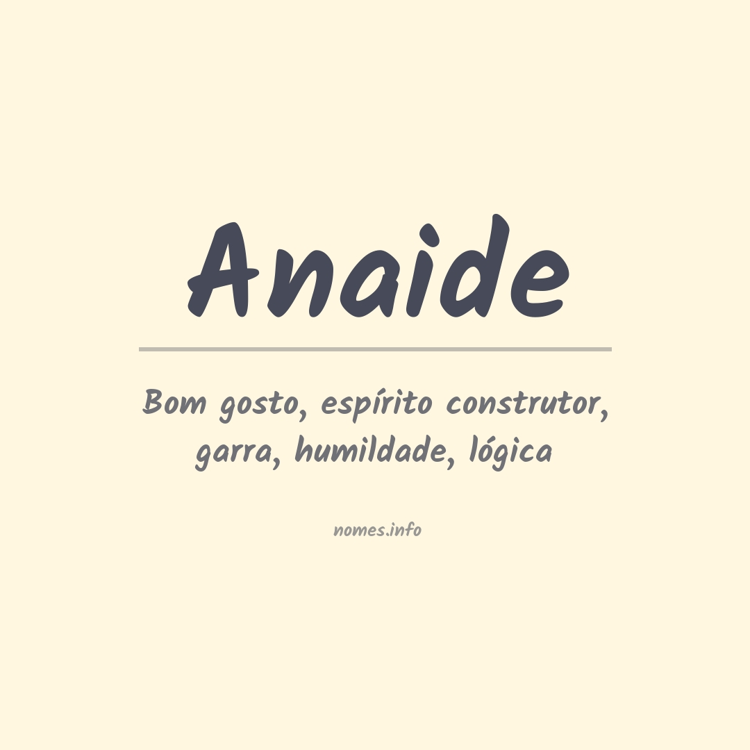 Significado do nome Anaide