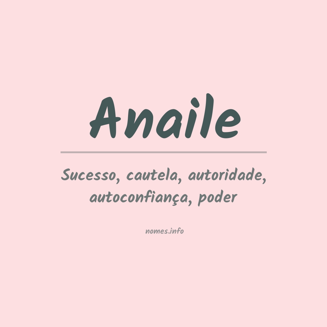 Significado do nome Anaile