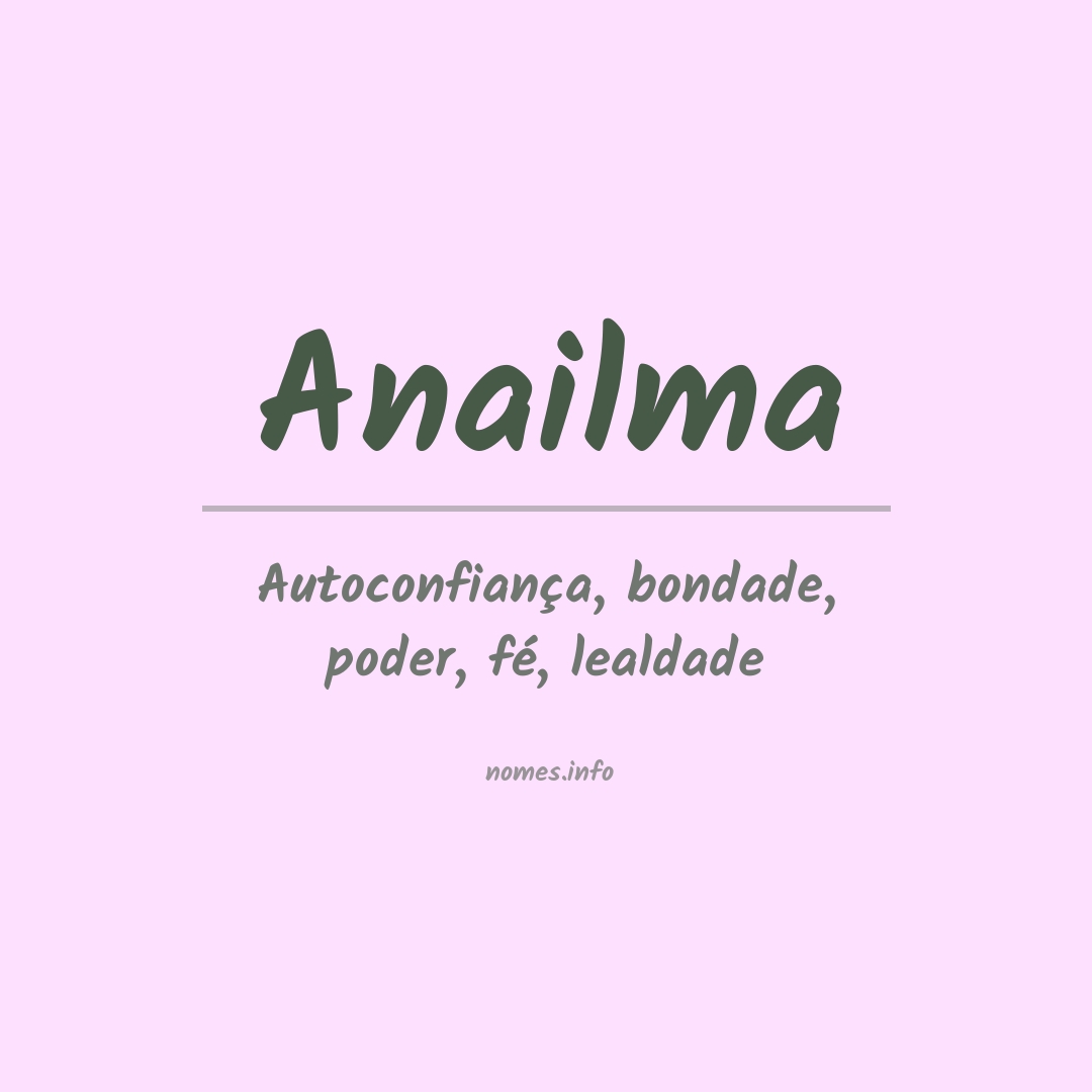 Significado do nome Anailma