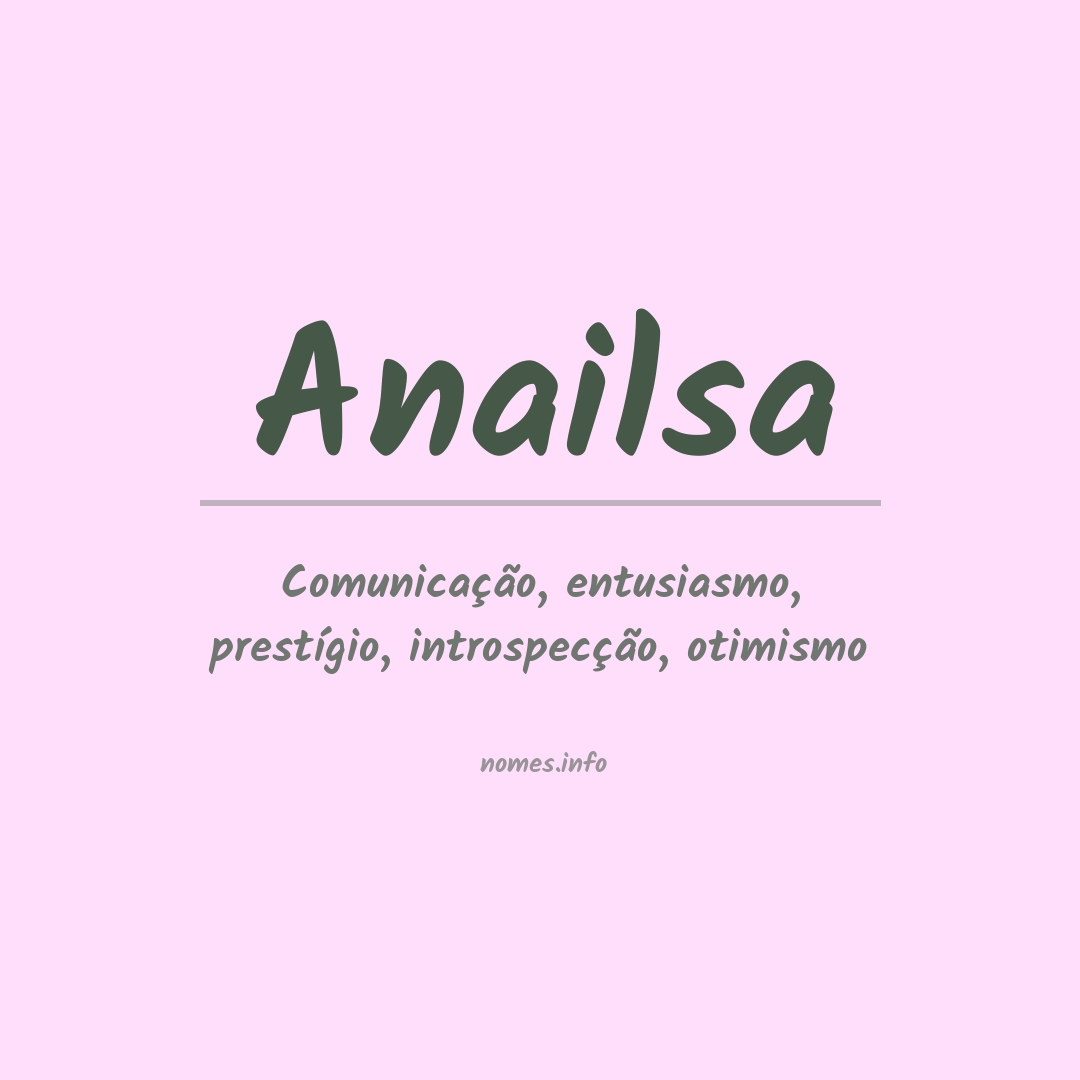 Significado do nome Anailsa