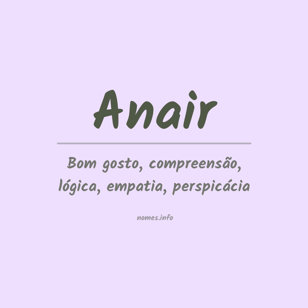 Significado do nome Anair