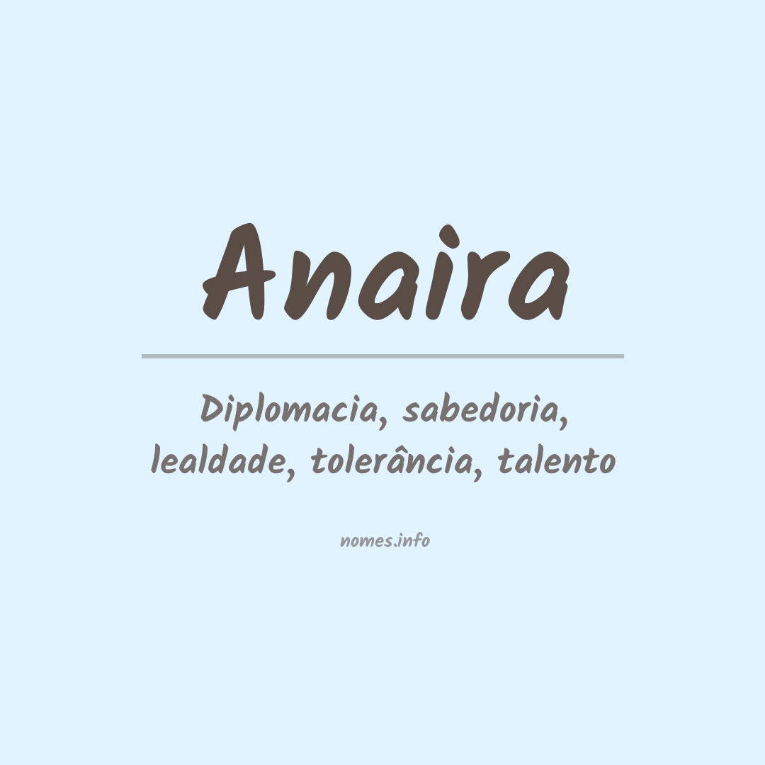 Significado do nome Anaira