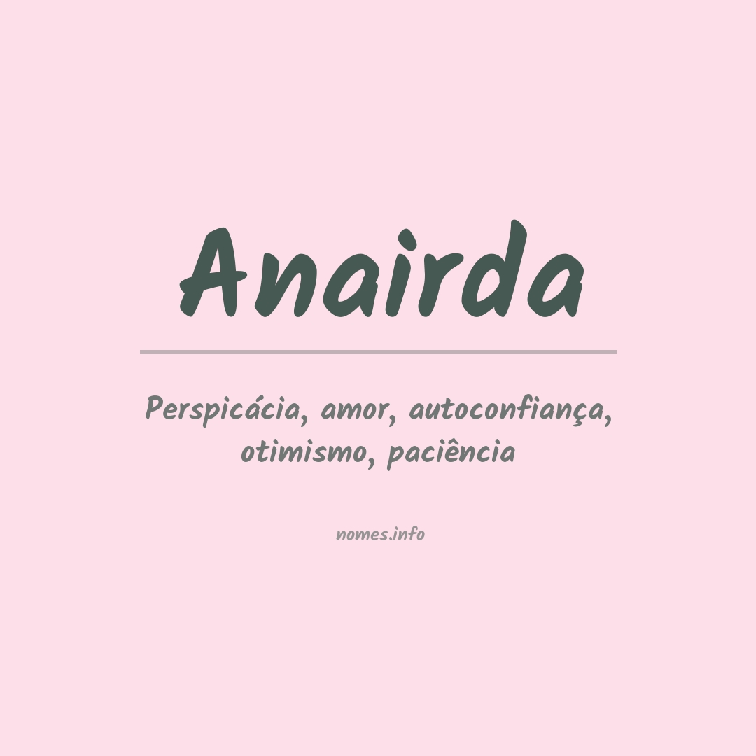 Significado do nome Anairda