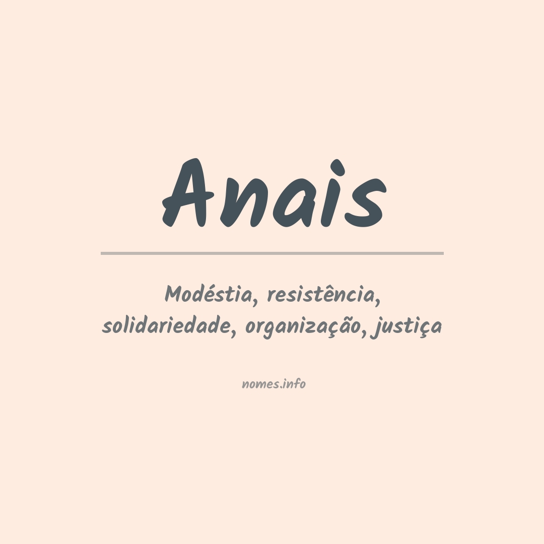 Significado do nome Anais