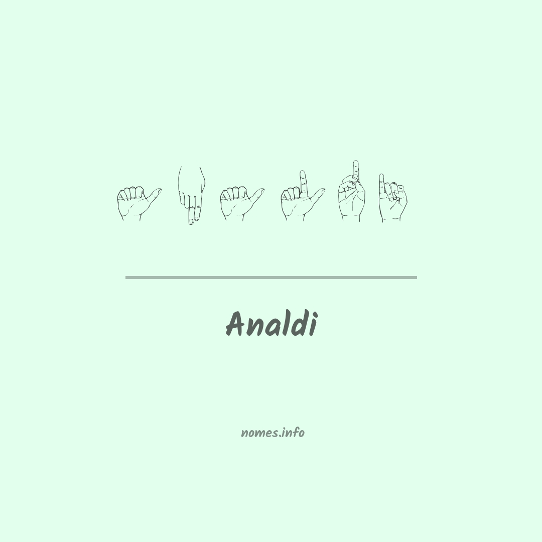 Analdi em Libras