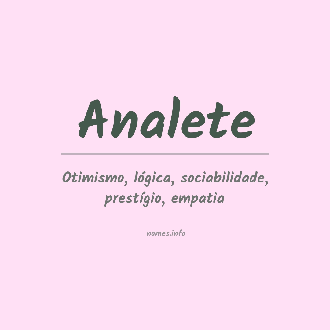 Significado do nome Analete