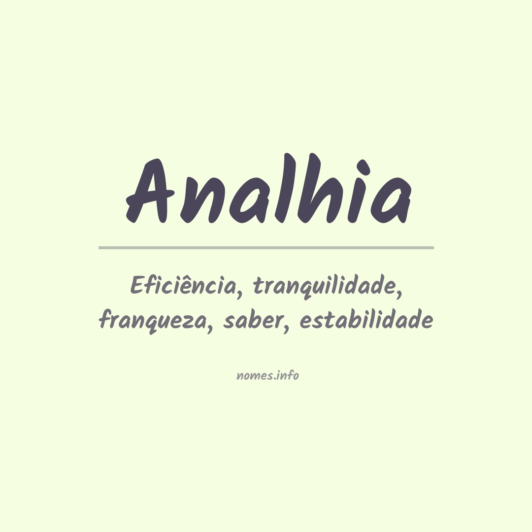 Significado do nome Analhia