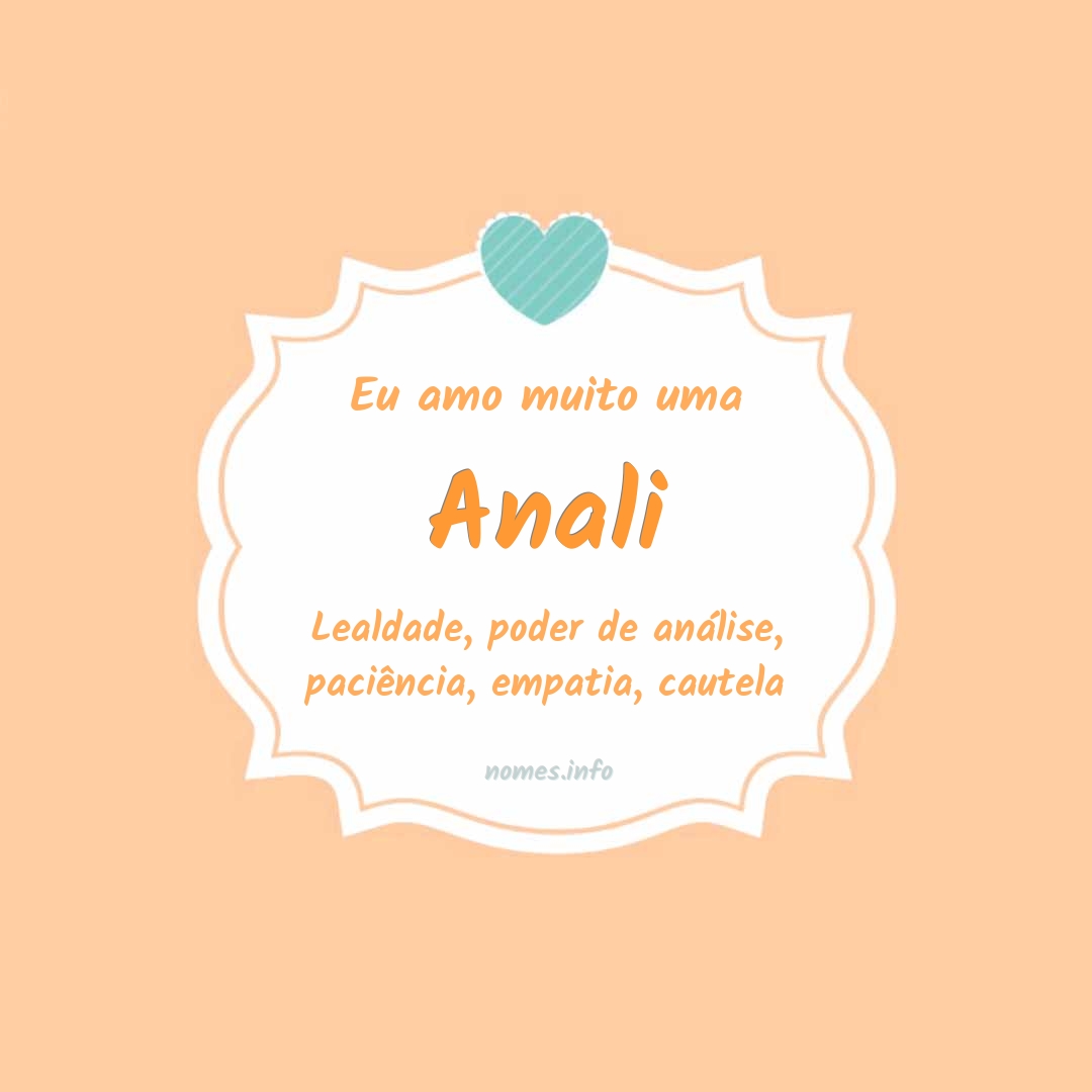 Eu amo muito Anali