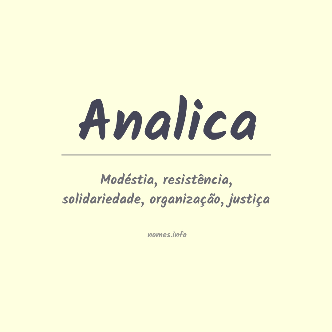 Significado do nome Analica