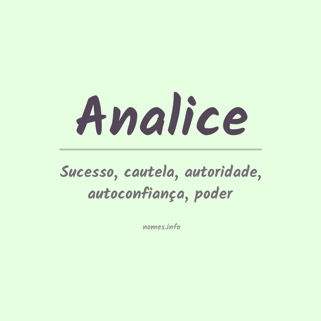 Significado do nome Analice