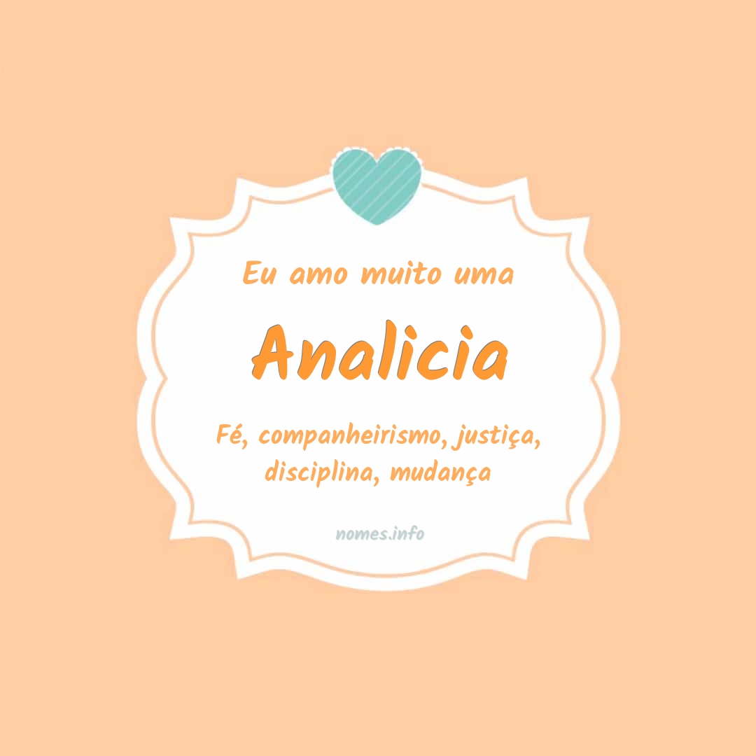 Eu amo muito Analicia