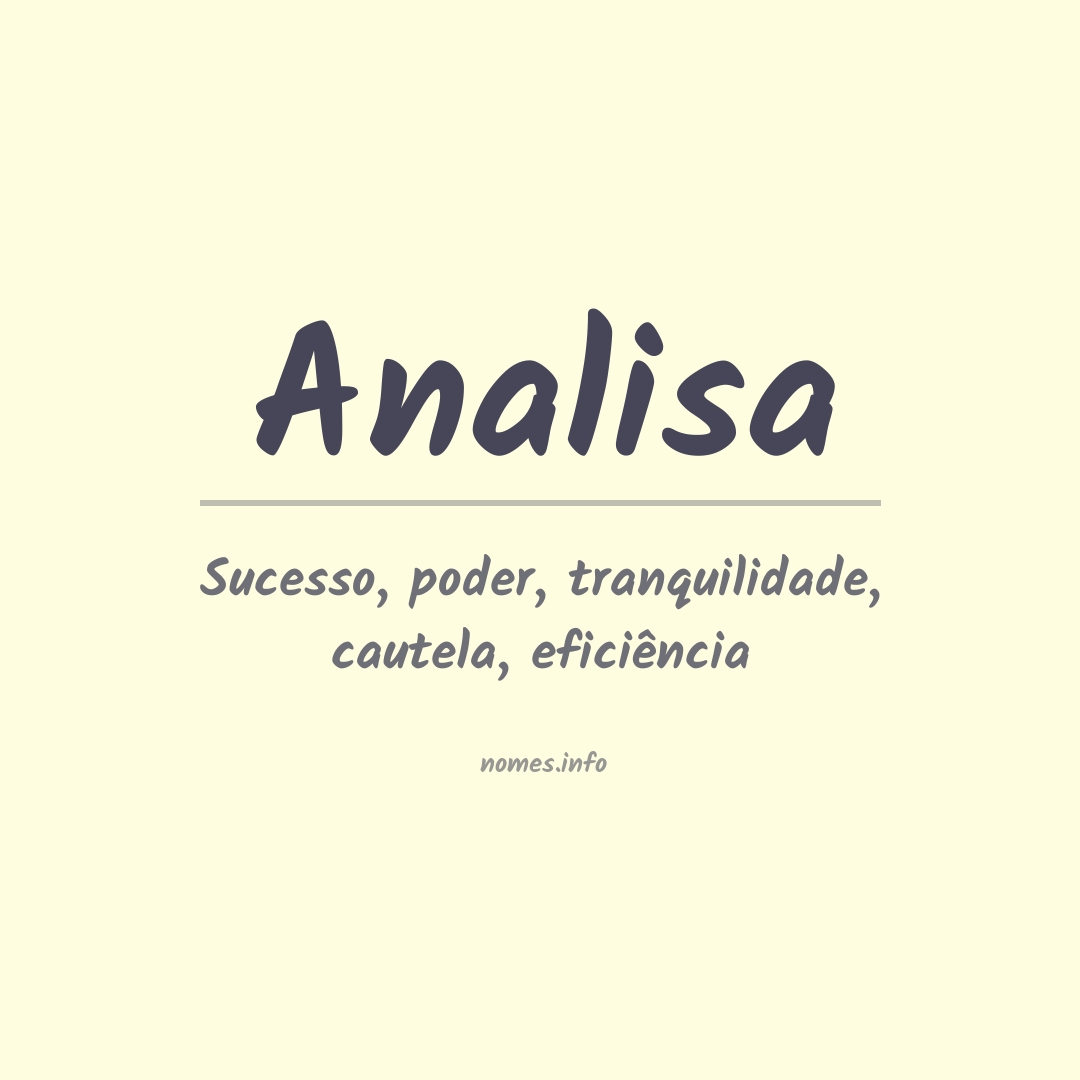 Significado do nome Analisa