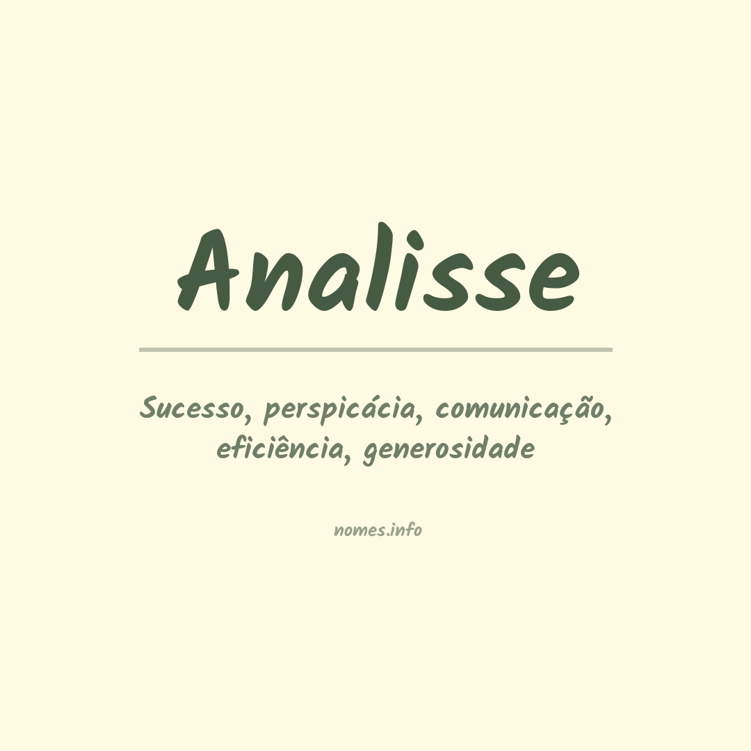 Significado do nome Analisse