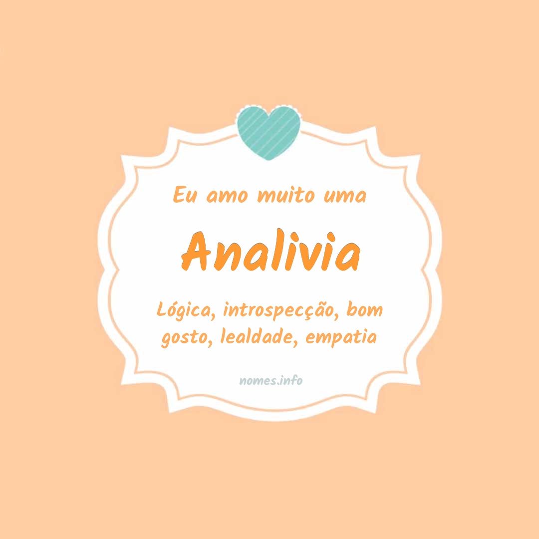 Eu amo muito Analivia