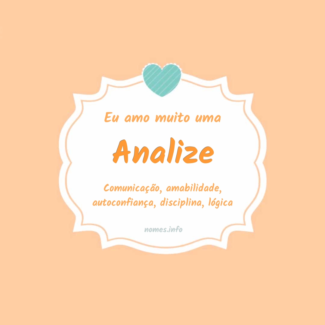 Eu amo muito Analize