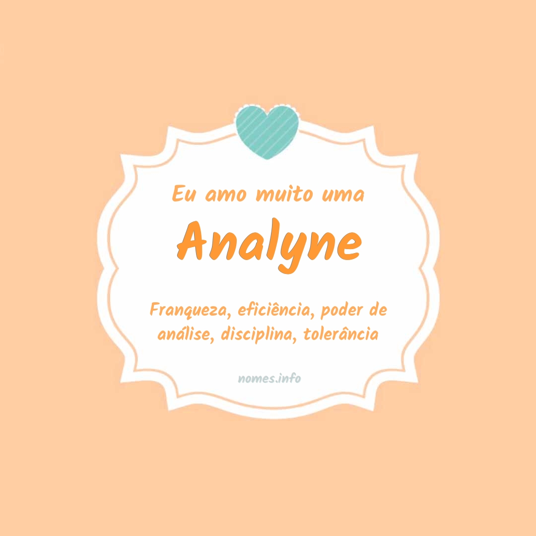 Eu amo muito Analyne