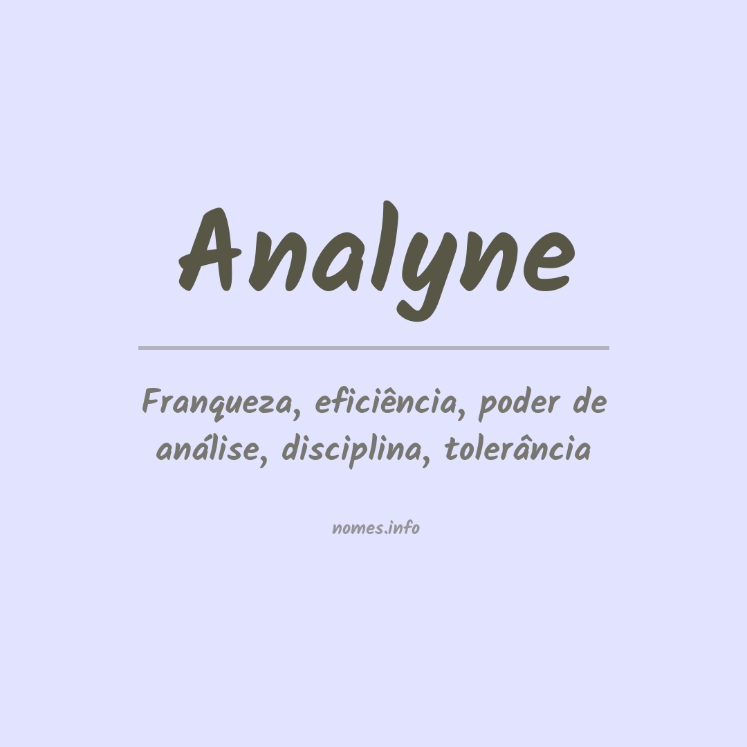 Significado do nome Analyne