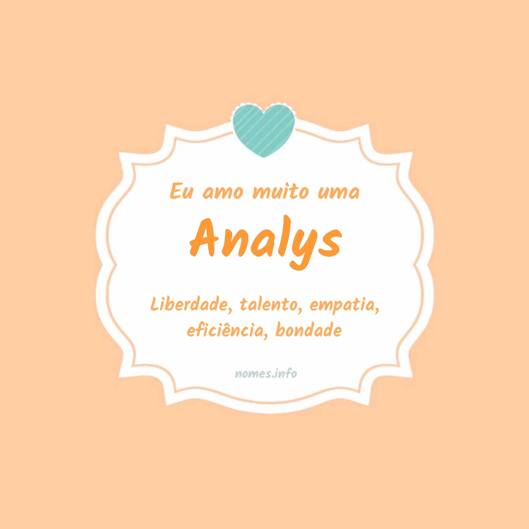 Eu amo muito Analys