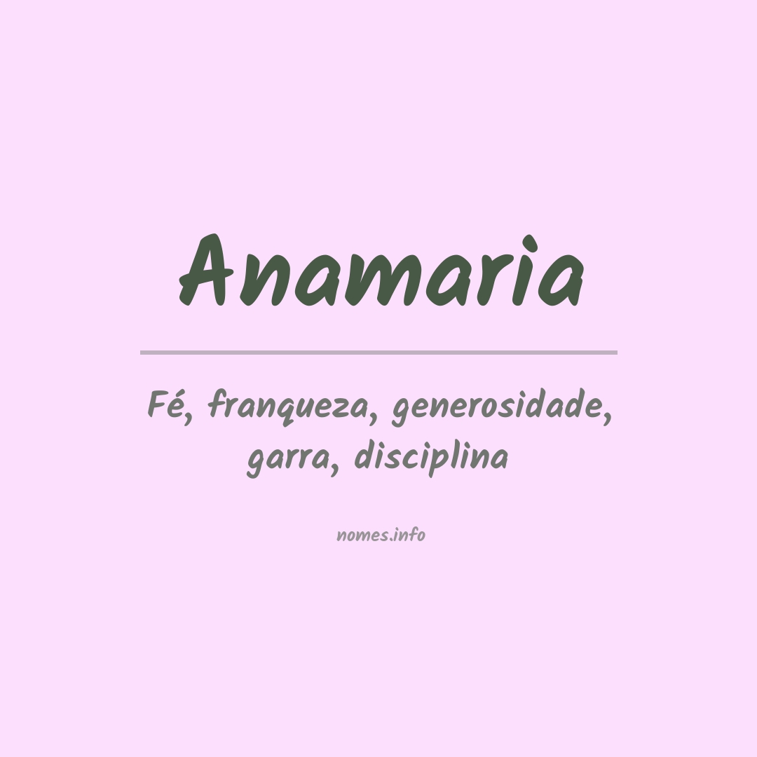Significado do nome Anamaria