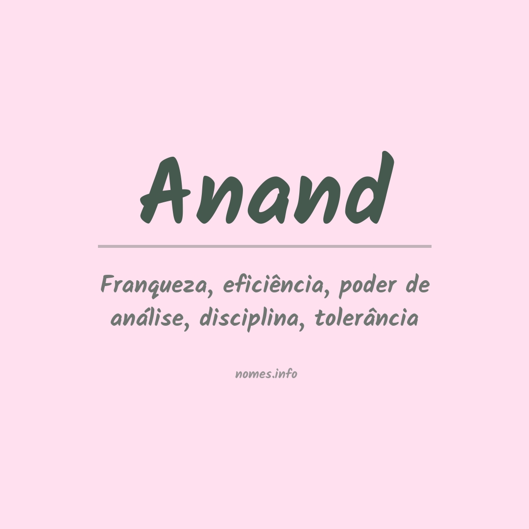 Significado do nome Anand