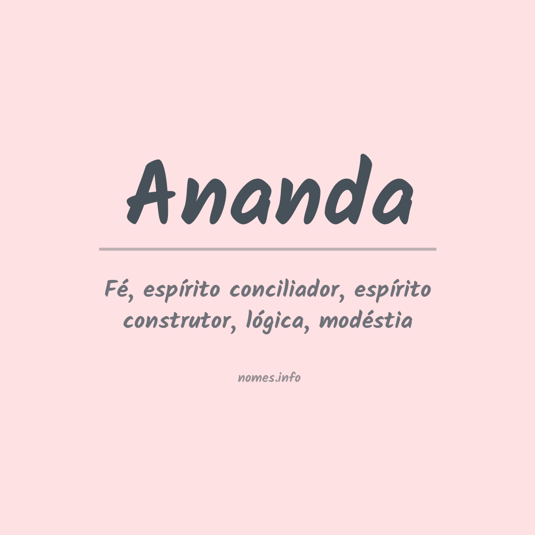 Significado do nome Ananda - O que seu nome significa?