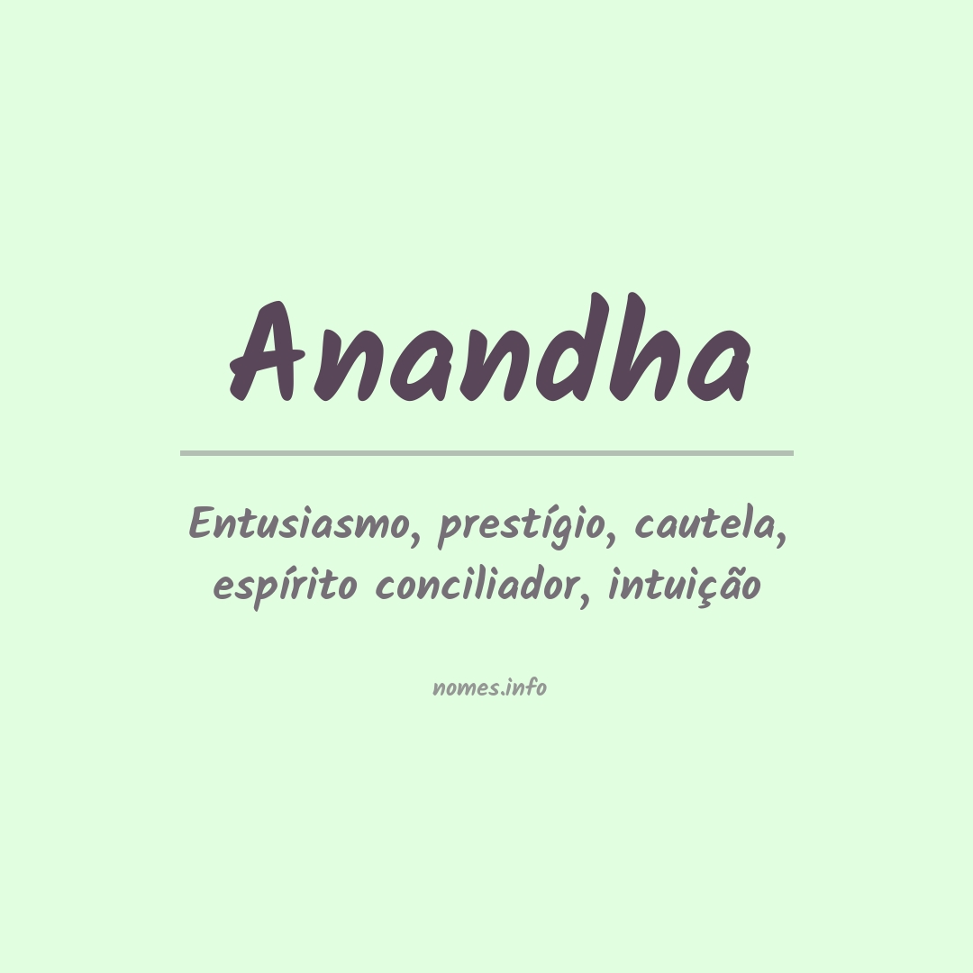 Significado do nome Anandha