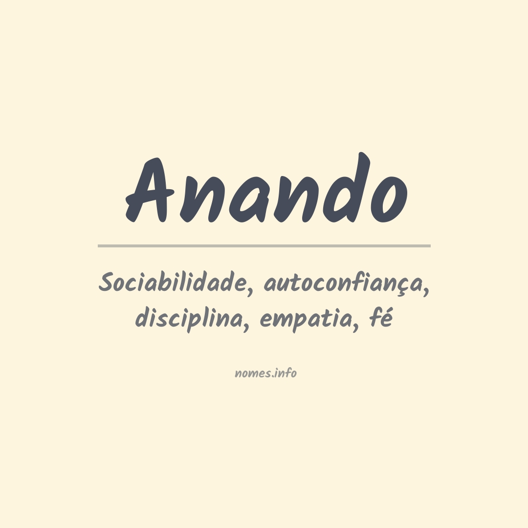 Significado do nome Anando