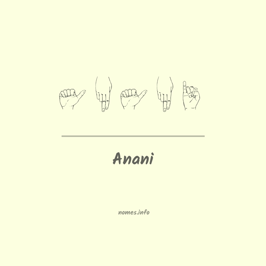 Anani em Libras