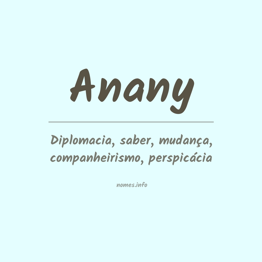Significado do nome Anany