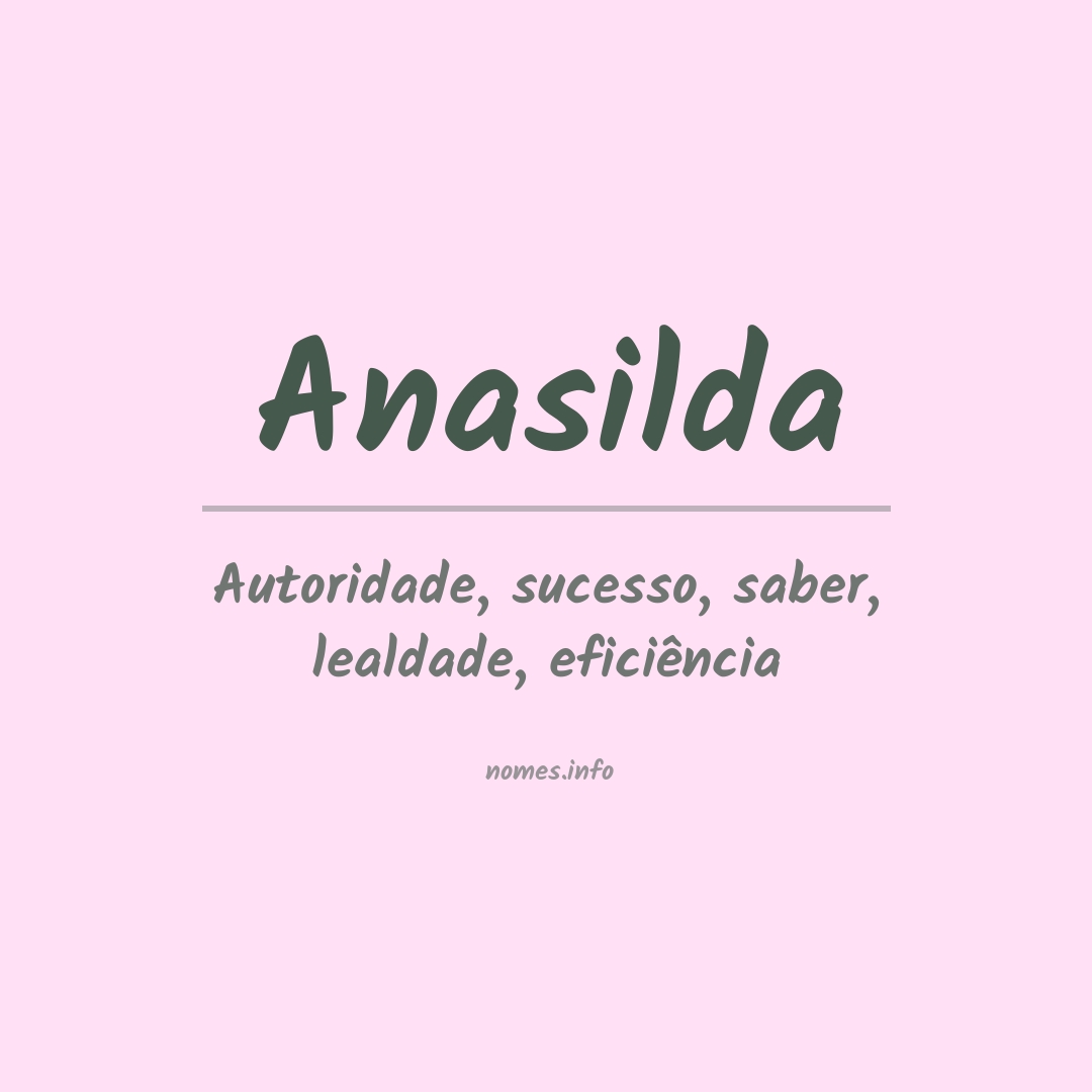 Significado do nome Anasilda