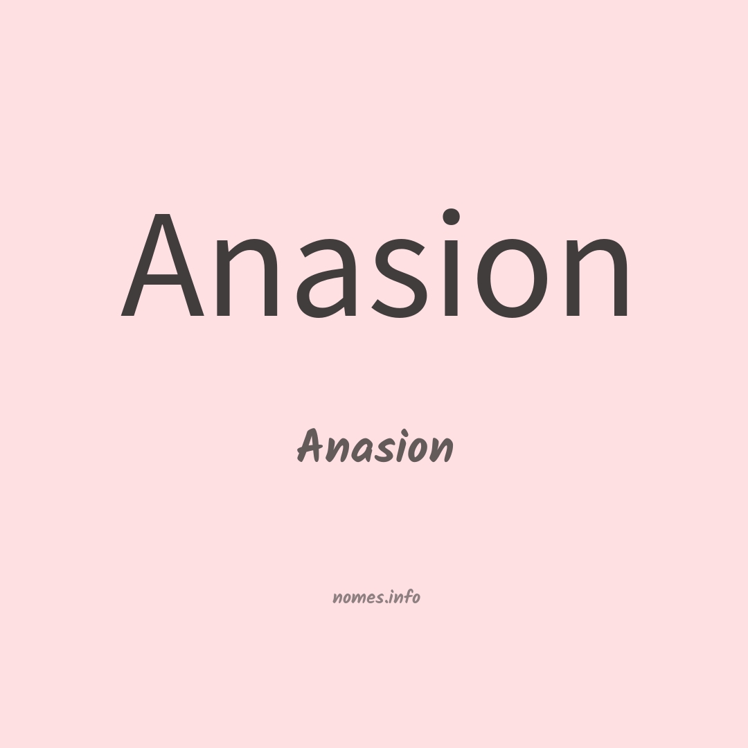 Anasion em chinês
