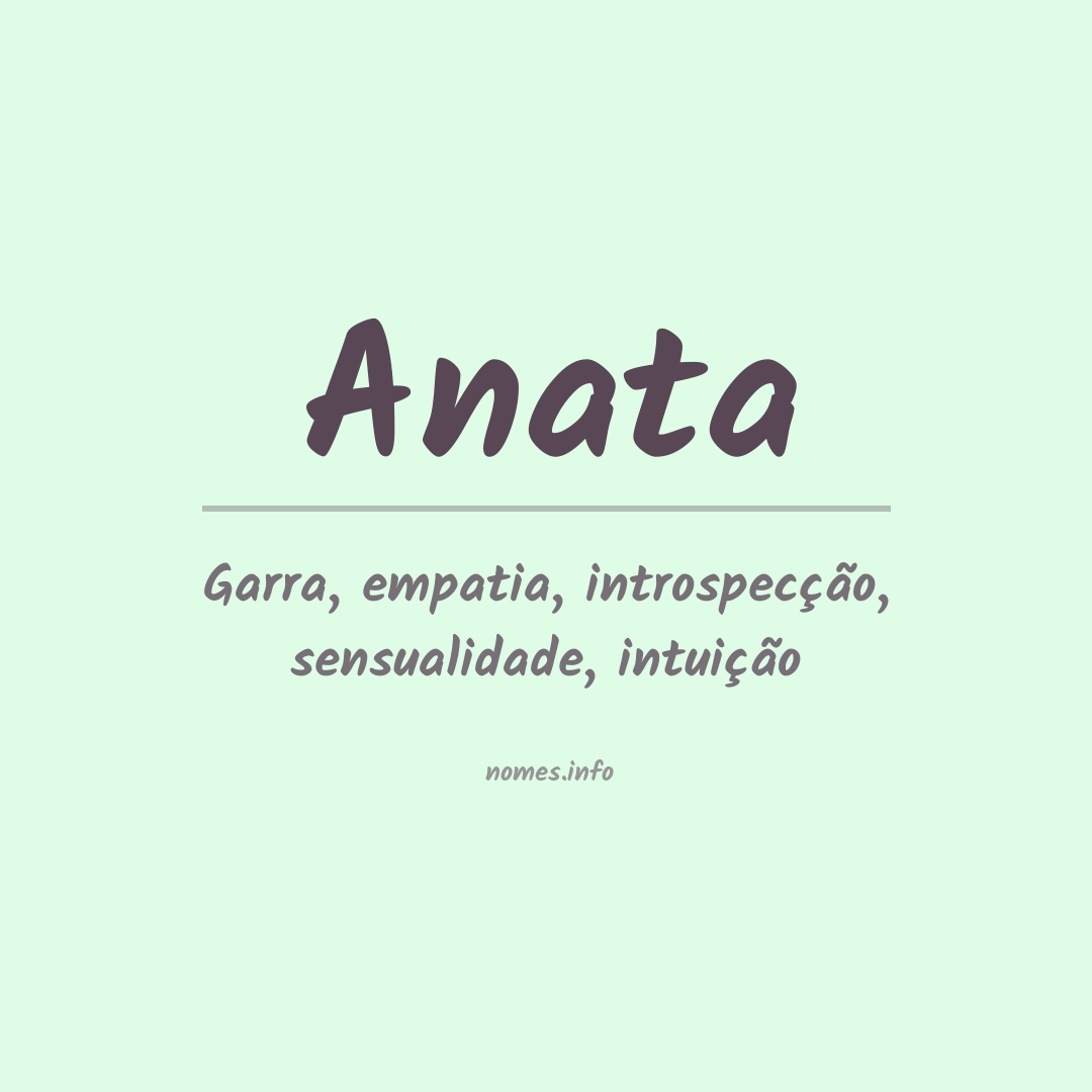Significado do nome Anata Significado do nome Anata