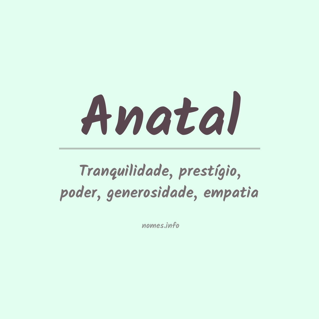 Significado do nome Anatal