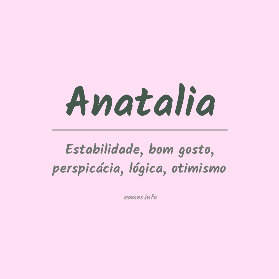 Significado do nome Anatalia