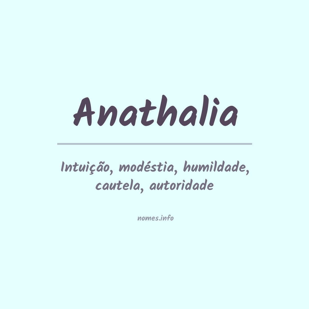 Significado do nome Anathalia